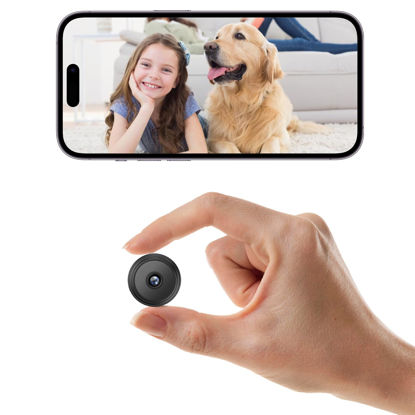 Picture of ZDO Mini Camera, Security Wireless WiFi Camera - Small 4K Camera Camera, WiFi Security Camera, AI Motion Detection Alerts, Night Vision Nanny Cam for Baby, Pets