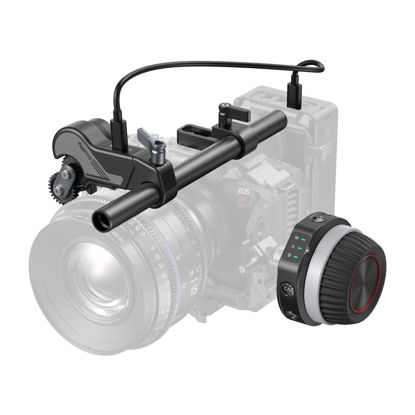 Picture of SmallRig Wireless Follow Focus Kit (Lite) with Handwheel Controller & Receiver Motor, A/B Stops & 15mm Rod Clamp, Compact Design, Widely Compatible with Cinema and Zoom Lenses with High Damping - 4296