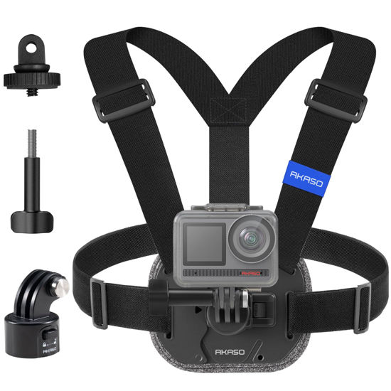 Picture of AKASO Quick Release Chest Mount Harness Adjustable Chest Strap for GoPro Hero 13 12 11 10 9 /EK7000/EK7000 Pro/Brave 4/Brave 4 Pro/Brave 7 LE/Brave 7/Brave 8 Action Cameras