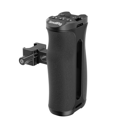 Picture of SmallRig Mini NATO Side Handle for Camera Cages, Universal Ergonomic Side Handgrip, 43mm Up/Down Adjustable, Bulit-in 1/4"-20 Threaded Hole, Strap Hole, Cold Shoe - 4840