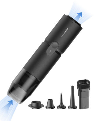 Picture of HOTO Handheld Vacuum Cleaner Cordless, Desk Vacuum Cleaner Compressed Electric Air Duster 15000Pa Suction, 4-in-1 Portable Vortex Vacuum Dust Buster Air Blower for Computer, Keyboard