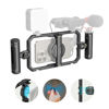 Picture of SmallRig Universal Quick Release Phone Cage Kit Basic, Aluminum Smartphone Video Rig Kit with Wireless Control Dual Handles and Phone Clip, Support for MagSafe, for iPhone for Samsung for Pixel