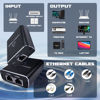Picture of LIEZHUA Gigabit Ethernet Splitter 1 to 2 - Network Splitter with USB Power Cable, RJ45 Internet Splitter Adapter 1000Mbps High Speed for Cat 5/5e/6/7/8 Cable [2 Devices Networked Simultaneously]