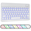 Picture of OMOTON Bluetooth Keyboard, Wireless Rechargeable Keyboard for iPad, iPad Pro, iPad Mini, iPad Air with Illuminated LED (White)