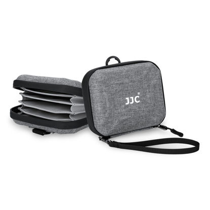 Picture of JJC Hard Lens Filter Pouch, 4-Pocket Filter Case for Circular Filter Up to 95mm with Belt Loop, Dustproof & Water-Resistant Camera Filter Storage Wallet for Photography ND UV CPL Filter
