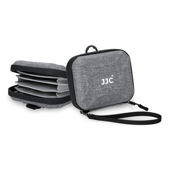 Picture of JJC Hard Lens Filter Pouch, 4-Pocket Filter Case for Circular Filter Up to 95mm with Belt Loop, Dustproof & Water-Resistant Camera Filter Storage Wallet for Photography ND UV CPL Filter