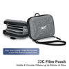 Picture of JJC Hard Lens Filter Pouch, 4-Pocket Filter Case for Circular Filter Up to 95mm with Belt Loop, Dustproof & Water-Resistant Camera Filter Storage Wallet for Photography ND UV CPL Filter