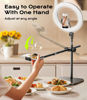 Picture of Overhead Phone Mount,Overhead Camera Mount Stand[Anti-Shaking] with 10.5" Ring Light,Desk Stand for iPhone with Ring Light for Video Recording,Zoom Meeting,YouTube,TikTok