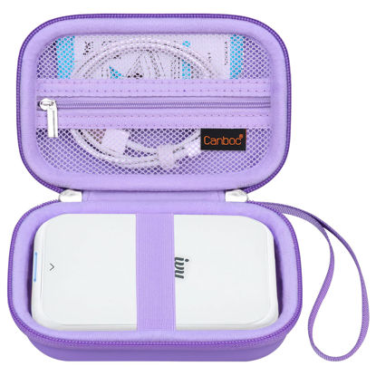 Picture of Canboc Carrying Case for Canon Ivy 2/Canon Ivy/Canon Ivy CLIQ+2 CLIQ 2 Mini Photo Printer Mobile Wireless Bluetooth Instant Camera Printer, Mesh Bag fit Photo Paper Cable, Purple