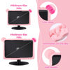Picture of Remagr 1 Pcs 20''-29'' Kawaii Computer Monitor Cover with Cat Ear Design, Furry Cute Pink Monitor Dust Cover Protector Lovely Monitor Accessories Laptop TV LCD Screen Monitor Decoration for Tablet