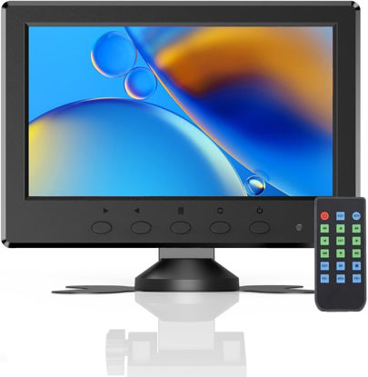 Picture of Eyoyo Mini Monitor 7 Inch Small HDMI Monitor 1024x600 LCD Screen Display HMDI AV VGA BNC USB Input for PC CCTV Security Camera Computer Laptop RasPi