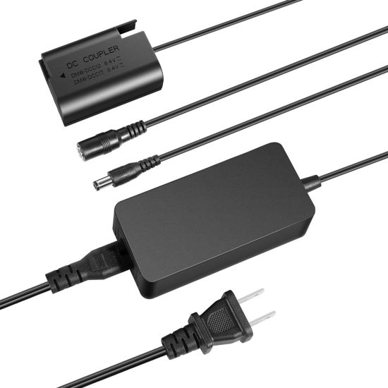 Picture of NEEWER DMW-BLK22 AC Power Supply Adapter & DC Coupler Dummy Battery Charger Kit Compatible with Panasonic Lumix DC-S9 DC-G9 II DC-S5 DC-S5 II DC-S5 IIX GH5 II GH6 S5II S5IIX S5M2 S5M2X GH5M2, DR-BLK22
