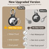 Picture of Upgrade Waterproof Airtag Holder with Apple Airtag Keychain, Hard PC Air Tag Case, Anti-Scratch and Shock Air tag Holder, Airtags Accessories for Apple Tag Holder, Cover for Dog,Car Key,Luggage-Black