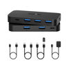 Picture of USB 3.0 Switch, USB Switcher 2 Computers Share 3*USB 3.0 and 1*USB C with Remote Control for PC Mouse Keyboard Printer Scanner, USB KVM Switch Selector Compatible with Windows, Mac, Linux