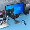 Picture of USB 3.0 Switch, USB Switcher 2 Computers Share 3*USB 3.0 and 1*USB C with Remote Control for PC Mouse Keyboard Printer Scanner, USB KVM Switch Selector Compatible with Windows, Mac, Linux
