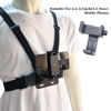 Picture of Ogetok Adjustable Mobile Phone Chest Strap Harness Mount, Black, Compatible with iPhone, GoPro Hero, DJI Osmo Action Cameras