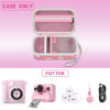 Picture of Case Compatible with ESOXOFFORE for Dylanto for Anchioo for WEEFUN for GKTZ for Amzelas for Mafiti Instant Print Camera for Kids, Film Camera Storage Holder Organizer Bag (Box Only)- Pink Rabbit