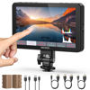 Picture of NEEWER F700 7" Camera Field Monitor, 2000nit HD 1920x1080 IPS Touch Screen with 3D LUT, 4K HDMI Loop in/Out with Peak Focus DSLR Video Assist HDR Waveform, Cold Shoe Mount, 2 NP-F750 Batteries & Cable