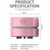 Picture of ODISTAR Desktop Vacuum Cleaner,Mini Table dust Sweeper Energy Saving,High Endurance up to 400 mins,Cordless&360º Rotatable for Cleaning Hairs,Crumbs,Computer Keyboard of Gifts for Kids (Pink)