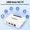 Picture of Wireless USB Server and Print Server, Share a USB Device (Printer, Scanner or More) Over LAN via Ethernet or WiFi Network - Easy Setup (LK100EW)