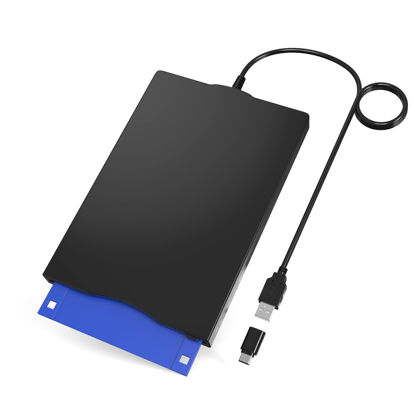 Picture of YEY Floppy Disk Reader External Floppy Disk Reader USB 3.5-inch USB Floppy Disk Reader 1.44 MB FDD Portable Floppy Disk for PC Laptops Windows/XP/7/8/10/11 Plug and Play