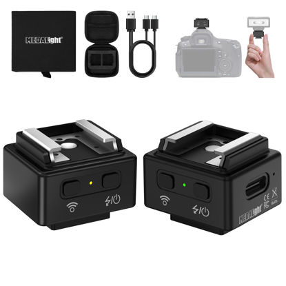 Picture of MEDALight WF1 2.4G Wireless Flash Trigger for Canon Nikon Sony Pentax DSLR Cameras Wireless Flash Trigger Transmitter and Receiver for Camera Flashes with Hot Shoe Mount(Black).
