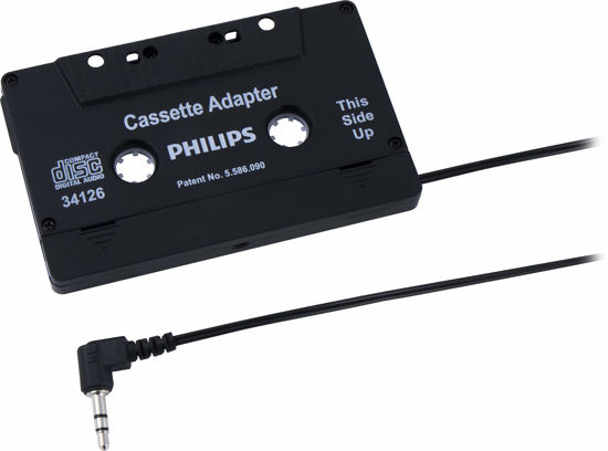 Picture of PHILIPS Universal Cassette Adapter with 3.5mm Audio Jack, Black