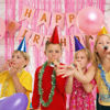 Picture of 5 Pack Party Backdrop Decorations Pink Tinsel Curtain Party Backdrop Foil Fringe Birthday Decorations Photo Booth Streamer Backdrop Pink Theme Bachelorette Graduation Party Decorations