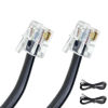 Picture of Volcora [2 Pack 5 Feet RJ11 / RJ12 Data Cable - Heavy Duty 6-Pins High-Speed Extension for Cash Register Drawer, Telephone, Modem, Fax, Printers, and More - Drawer Cable for Voice and Data