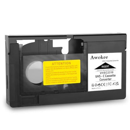 Picture of GESHUPOR VHS-C Cassette Adapter Compatible with VHS-C SVHS Camcorders JVC RCA Panasonic Motorized VHS Cassette Converter -(Not Compatible with 8mm / MiniDV / Hi8)