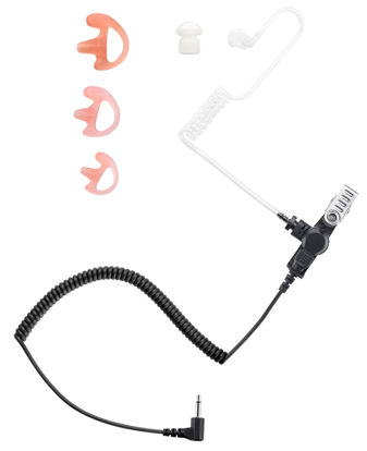 Picture of Commountain 3.5mm Listen Only Earpiece Compatible for Motorola Speaker Mic Kenwood Speaker Mic And More, Acoustic Tube Receive Only Headset with 3 Earmolds, for Police Security and Law Enforcement Use