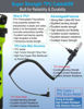 Picture of Commountain 3.5mm Listen Only Earpiece Compatible for Motorola Speaker Mic Kenwood Speaker Mic And More, Acoustic Tube Receive Only Headset with 3 Earmolds, for Police Security and Law Enforcement Use