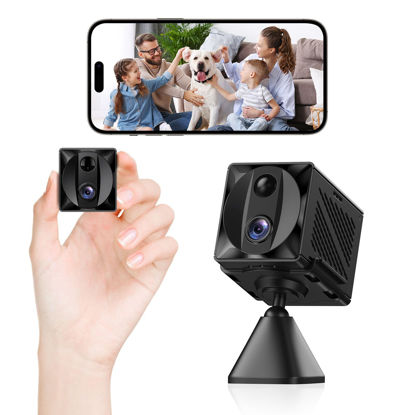 Picture of ZTTAOLII Mini Camera WiFi Hidden Spy Camera, 5G Wireless Indoor Security Camera, 4k Surveillance Nanny Cam Pet Camera Car Camera,100 Days Battery Life