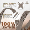 Picture of C Coiro Camera Harness for 2 Cameras - Dual Shoulder Leather Camera Strap - Double Camera Harness for DSLR/SLR, Camera Straps for Photographers of All Levels, Standard Straps/Color Grey