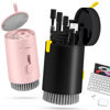 Picture of walrfid 2pcs Computer Keyboard Cleaner Kit, Laptop Screen Cleaning Spray for iPhone AirPod Phone MacBook iPad, 20-in-1 Electronic Clean Brush Tool for Earbud iPod TV Earphone Camera, Black Pink
