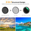 Picture of K&F Concept 55mm Variable Fader ND2-32 ND Filter and CPL Circular Polarizing Lens Filter in 1 for Camera Lens Waterproof Neutral Density Polarizer Filter (Nano-D Series)