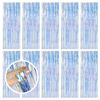 Picture of 10 Pack Iridescent Party Backdrop Decorations Tinsel Curtain Birthday Decorations Foil Fringe Photo Booth Streamer Backdrop Iridescent Theme Christmas Bachelorette Graduation Party Decorations