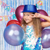 Picture of 10 Pack Iridescent Party Backdrop Decorations Tinsel Curtain Birthday Decorations Foil Fringe Photo Booth Streamer Backdrop Iridescent Theme Christmas Bachelorette Graduation Party Decorations