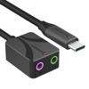 Picture of SABRENT USB to 3.5mm Jack Audio Adapter, USB to Headphone Jack Adapter Sound Card, Upgrade to 24-Bit 96Khz for a deep Sound Quality (AU-UCMA)