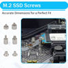 Picture of Trsewmi M.2 Screw Kit, Motherboard Screws, Computer Screws for Asus Gigabyte Asrock MSI Motherboards, HDD, SSD, Hard Drive, Fan, Power Supply, PC Case - M.2 Screws, Motherboard standoffs