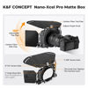 Picture of K&F Concept Mini Matte Box, DSLR Camera Matte Box with Carbon Fiber Top Flag Side Wings Square Filters Trays, for 67/72/77/82/95mm Lenses, for 4x5.65 Square ND UV Filter/Circular Filter