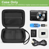 Picture of Digital Camera Case Compatible with VAHOIALD FHD 1080P/ for CAMKORY Digital Point and Shoot/for KODAK PIXPRO FZ45-BK 16MP Vlogging/for IWEUKJLO/for Nsoela, Holder for SD Card More- Black (Box Only)