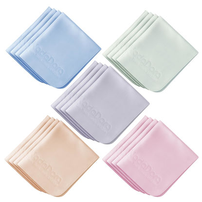 Picture of Nadadora Individually Wrapped Premium Microfiber Glasses Cleaning Cloths,20 Pack,Extra Thick,Soft and Dense for Eyeglasses,Sunglasses,Camera,Jewelry,Phone,Lense,Screen,LCD,Reusable and Washable,6"X7"