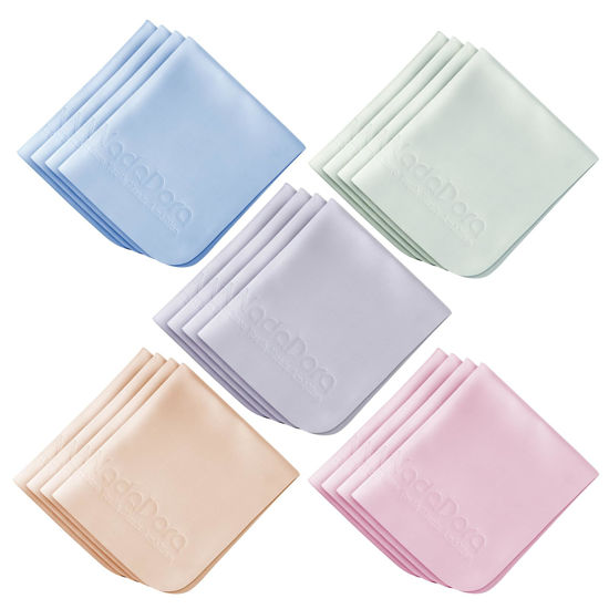 Picture of Nadadora Individually Wrapped Premium Microfiber Glasses Cleaning Cloths,20 Pack,Extra Thick,Soft and Dense for Eyeglasses,Sunglasses,Camera,Jewelry,Phone,Lense,Screen,LCD,Reusable and Washable,6"X7"