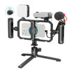 Picture of SmallRig All-in-One Universal Quick Release Phone Video Rig Kit Pro, Phone Stabilizer Rig Kit with LED Light Microphone QR Tripod Dual Handles Power Bank Holder, for Vlogging & Live Streaming - 4704