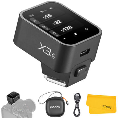 Picture of Godox X3S X3-S TTL Wireless Flash Trigger for Sony Camera, 2.4G Wireless Touchscreen Flash Transmitter, Support TTL Auto/Manual/Multi Flash, Built-in Lithium Battery, High-Definit OLED Screen