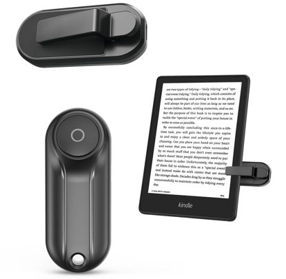 Picture of JIMZOO K3 Page Turner for Kindle Paperwhite Oasis Kobo E-Book eReaders, Remote Camera Shutter and Video, Remote Page Turner Clicker for ipad Tablets Reading Novels with Wrist Strap Storage Bag
