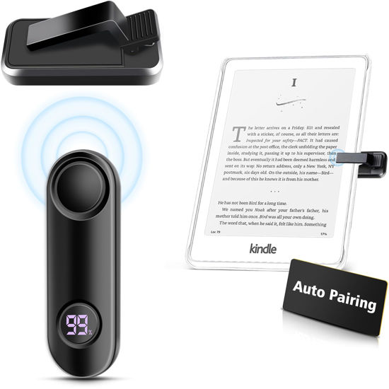 Picture of Page Turner for Kindle Paperwhite, RF Remote Control Clicker Page Turner Kindle Accessories for iPhone,iPad, Android Tablets Reading Novels,Camera Video Record&Shutter Selfie (Black)