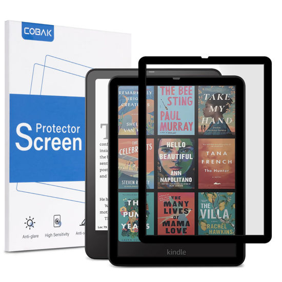 Picture of CoBak 2 Pack Matte Tempered Glass Screen Protector for 7" Kindle Paperwhite 12th Gen 2024 & Kindle Colorsoft Signature Edition, Kobo Aura 2 - Fingerprint Resistant, Anti-Bubble - 9H Hardness Film