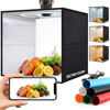 Picture of BENOISON Light Box Photography - 16"x16" Portable Shooting Tent with 120 LEDs & 6 Backdrops for Jewelry Watches Cosmetics Food Photography